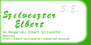 szilveszter elbert business card